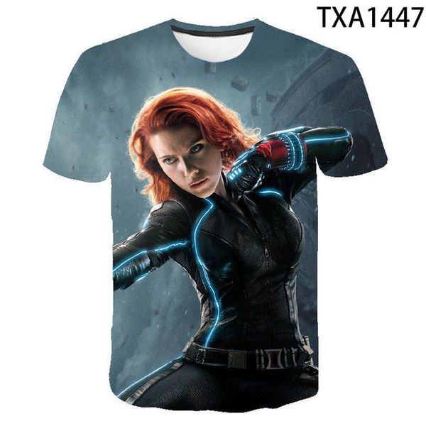 new boy girl black widow summer cool 3d print shirts humor humor humor men clothing