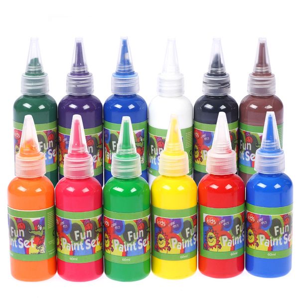 6/12 цвета 60ml акварельные краски детский сад дети diy картины мыть краски палец краска / искусство принадлежности
6/12 цвета 60ml акварельные краски детский сад дети diy картины мыть краски палец краска / искусство принадлежности
