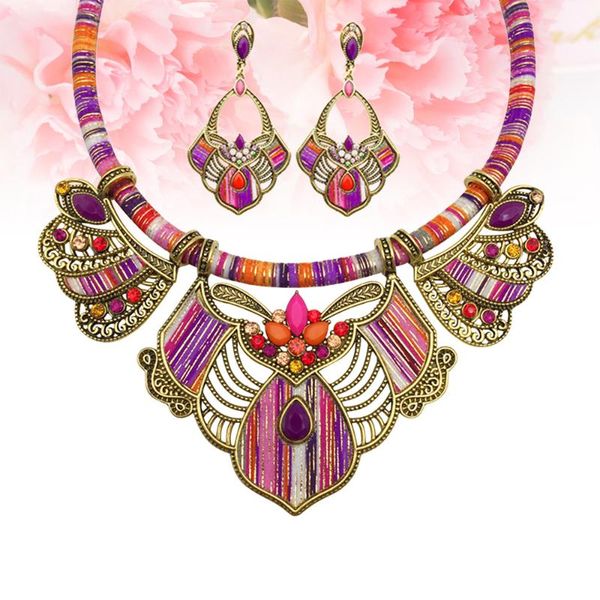 fashion jewelry set vintage colorful boho ethnic bib necklace earrings set statement jewelry national style for women, Silver
fashion jewelry set vintage colorful boho ethnic bib necklace earrings set statement jewelry national style for women, Silver