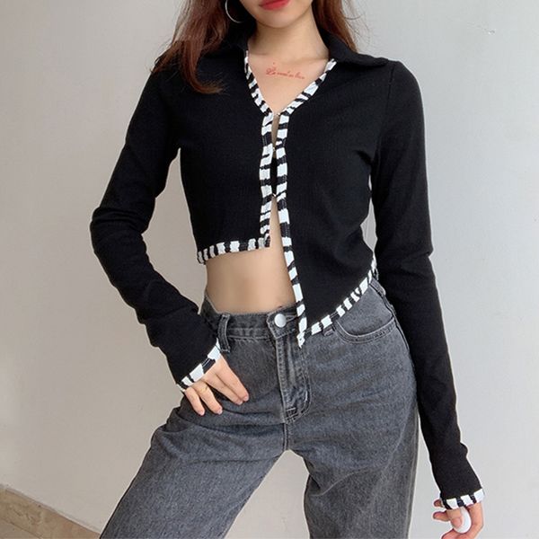 animal black and white stripes hollow irregular hem navel exposed v-neck cardigan women
animal black and white stripes hollow irregular hem navel exposed v-neck cardigan women