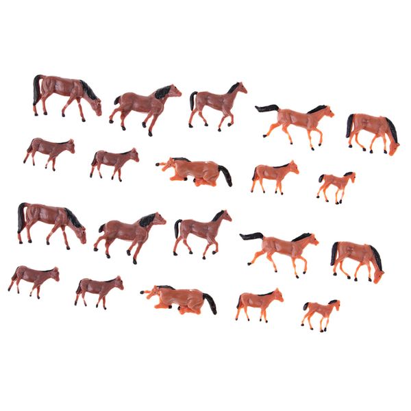 20pcs 1/87 ho scale horses model painted animal figure for miniature models
20pcs 1/87 ho scale horses model painted animal figure for miniature models