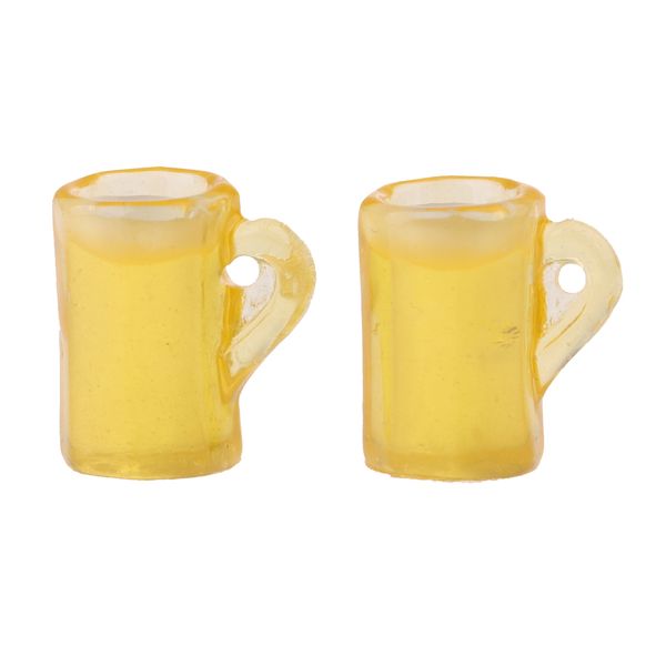 Realistic 1/12 Miniature Beer Cup Dollhouse Kitchen Bar Foods Groceries Accessory Decoration