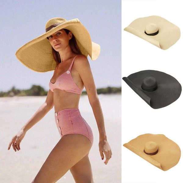 wide brim hats sun hat women summer 2021 large beach anti-uv protection foldable straw cap cover chapeau ete femme #xb35, Blue;gray
wide brim hats sun hat women summer 2021 large beach anti-uv protection foldable straw cap cover chapeau ete femme #xb35, Blue;gray
