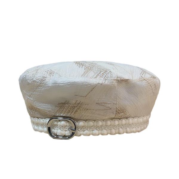 berets temperament vintage metal buckle beret hat women's autumn and fashion lace match flat painter, Blue;gray
berets temperament vintage metal buckle beret hat women's autumn and fashion lace match flat painter, Blue;gray