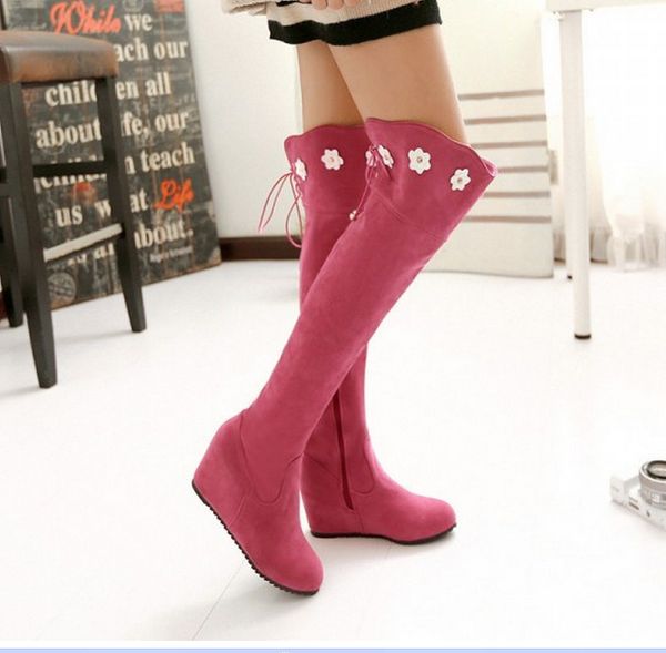 women flower over the knee boots large size 42 43 inner heightening boots student wedge long womens winter lace up boot, Black
women flower over the knee boots large size 42 43 inner heightening boots student wedge long womens winter lace up boot, Black