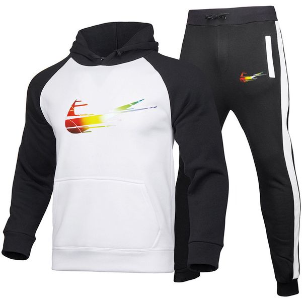 men's sportswear 2 piece suit new fashion jacket shipped men's hoodie spring and autumn jacket, Black 
men's sportswear 2 piece suit new fashion jacket shipped men's hoodie spring and autumn jacket, Black