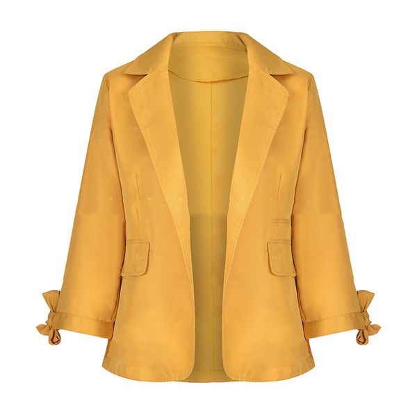 women 2020 jacket elegant business wear office ladies workwear casual bow coat plus size s-2xl female outwear jackets sj5559v, Black;brown
women 2020 jacket elegant business wear office ladies workwear casual bow coat plus size s-2xl female outwear jackets sj5559v, Black;brown