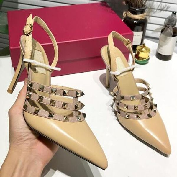 women slipper pointed with studs high heels 6cm 8cm 10cm patent leather rivets sandals women studded strappy dress party office wedding pp5, Black
women slipper pointed with studs high heels 6cm 8cm 10cm patent leather rivets sandals women studded strappy dress party office wedding pp5, Black