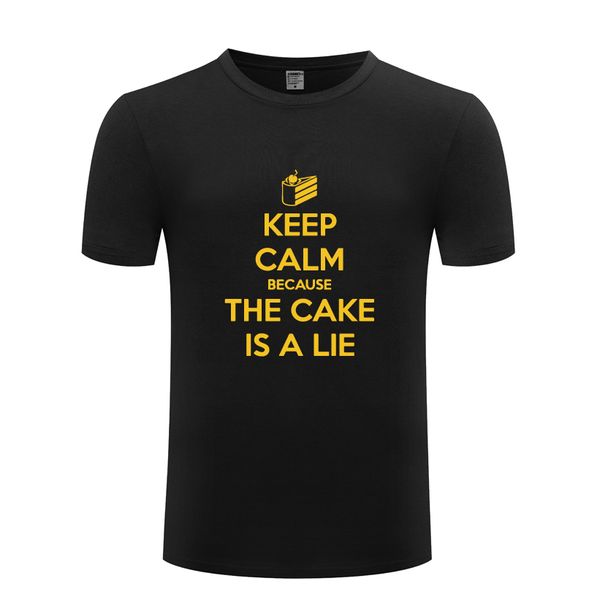 keep calm because the cake is a lie - creative novelty men's t-shirt t shirt men 2018 short sleeve o neck cotton casual tee
keep calm because the cake is a lie - creative novelty men's t-shirt t shirt men 2018 short sleeve o neck cotton casual tee