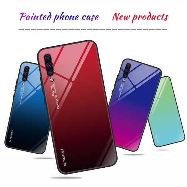 colorful gradient phone case shockproof cover gradient tempered glass case soft silicone edge tempered glass cover for samsung a50
colorful gradient phone case shockproof cover gradient tempered glass case soft silicone edge tempered glass cover for samsung a50