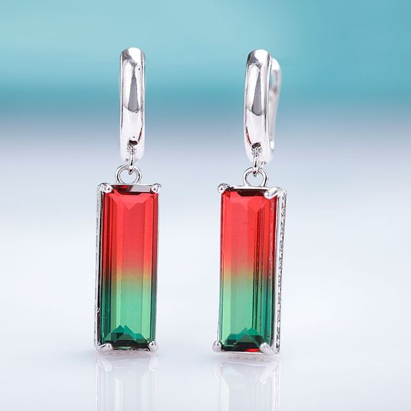 maikale new fashion square gradient color drop earrings for women rose gold fine jewelry tourmaline zircon glass dangle earrings, Silver
maikale new fashion square gradient color drop earrings for women rose gold fine jewelry tourmaline zircon glass dangle earrings, Silver