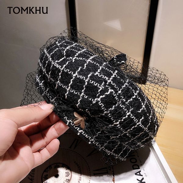 new casual plaid with net yarn beret for woman ladies flat hats captain cap vintage black chapeu feminino boina, Blue;gray
new casual plaid with net yarn beret for woman ladies flat hats captain cap vintage black chapeu feminino boina, Blue;gray
