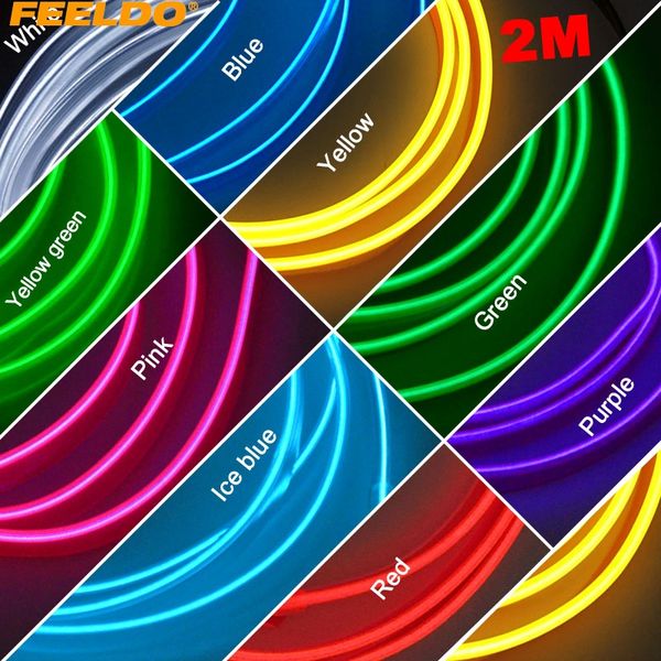 feeldo 5pcs 2m flexible moulding el neon glow lighting rope strip with fin for car decoration #3268
feeldo 5pcs 2m flexible moulding el neon glow lighting rope strip with fin for car decoration #3268