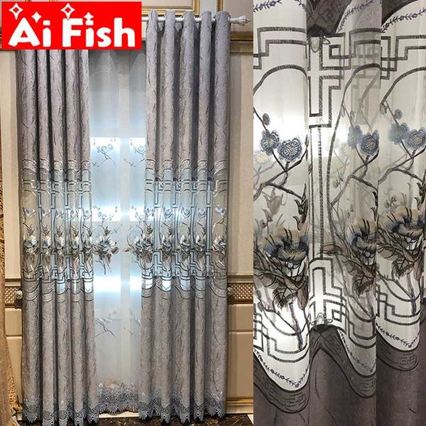 1 piece of gray chenille bedroom chinese hollow high-end embroidery luxury exquisite curtain suitable for living room my510#3
1 piece of gray chenille bedroom chinese hollow high-end embroidery luxury exquisite curtain suitable for living room my510#3
