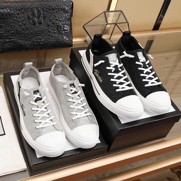 italian design gujia casual fashion generous men's shoes official latest brand layer cow leather splicing canvas, Black
italian design gujia casual fashion generous men's shoes official latest brand layer cow leather splicing canvas, Black