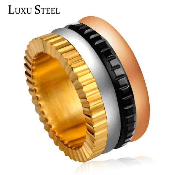 cluster rings luxusteel brand fashion titanium steel mixed color anillos for women men jewelry friend engagement party, Golden;silver
cluster rings luxusteel brand fashion titanium steel mixed color anillos for women men jewelry friend engagement party, Golden;silver