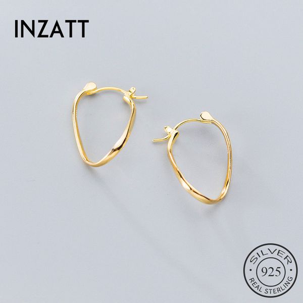 inzareal 925 sterling silver irregular round hoop earrings for fashion women party punk fine jewelry minimalist accessories, Golden;silver
inzareal 925 sterling silver irregular round hoop earrings for fashion women party punk fine jewelry minimalist accessories, Golden;silver