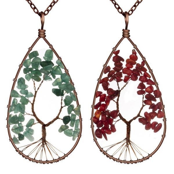 pendant necklaces natural stone tree of life necklace water drop chakra quartz pendulum healing crystal women statement jewelry, Silver
pendant necklaces natural stone tree of life necklace water drop chakra quartz pendulum healing crystal women statement jewelry, Silver