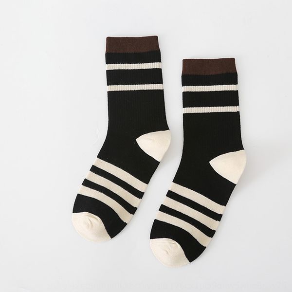 men's women's color matching rubber band striped mid-calf socks cotton high luokou rubber band sports student couple ins trendy so, Black
men's women's color matching rubber band striped mid-calf socks cotton high luokou rubber band sports student couple ins trendy so, Black
