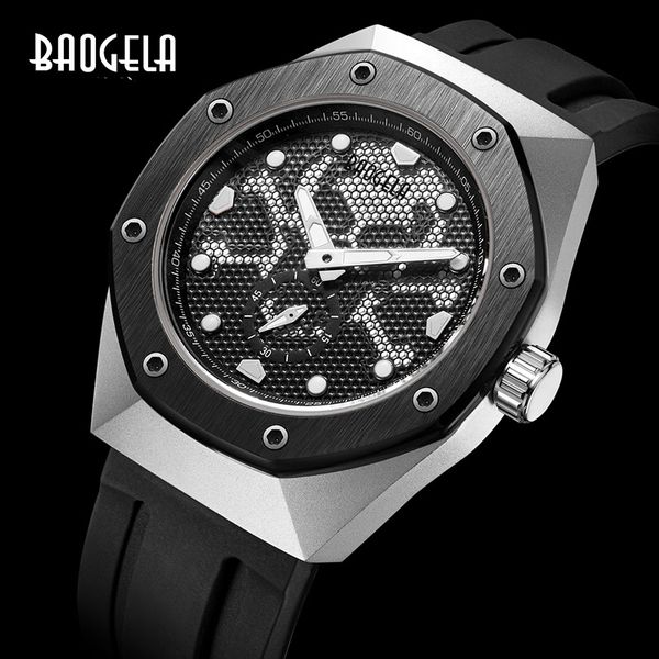 wristwatches baogela 2021 skeleton quartz watches men sports army wristwatch luminous waterproof silicone band man 1901 black white, Slivery;brown
wristwatches baogela 2021 skeleton quartz watches men sports army wristwatch luminous waterproof silicone band man 1901 black white, Slivery;brown