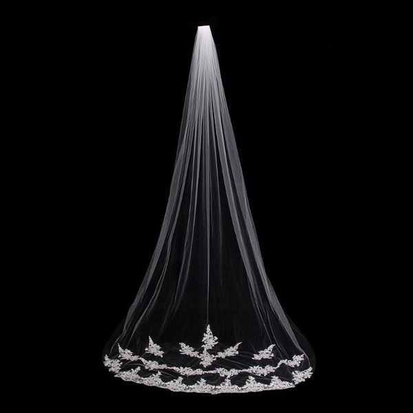 party hats beuatiful lace bridal veil with comb 3m long mesh wedding cathedral applique white/ivory veu de noiva 3
party hats beuatiful lace bridal veil with comb 3m long mesh wedding cathedral applique white/ivory veu de noiva 3