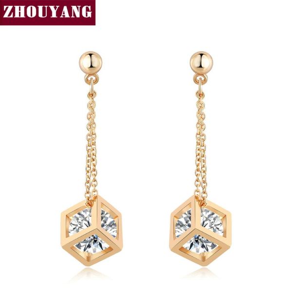 zhouyang crystal cube drop earrings rose gold color earring jewelry austrian crystal zye661 zye652, Silver
zhouyang crystal cube drop earrings rose gold color earring jewelry austrian crystal zye661 zye652, Silver