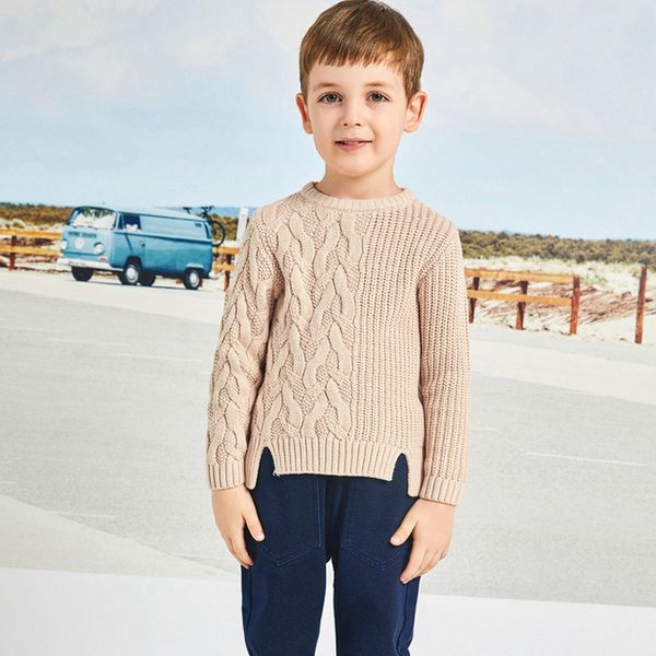childrennew medium and large one-color twisted knitted sweater casual all-match bottoming warmofad, White
childrennew medium and large one-color twisted knitted sweater casual all-match bottoming warmofad, White