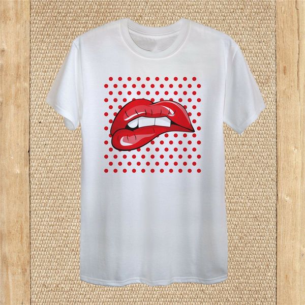dots red lips biting retro pop art t-shirt design quality cotton women cotton short sleeve tee shirt
dots red lips biting retro pop art t-shirt design quality cotton women cotton short sleeve tee shirt