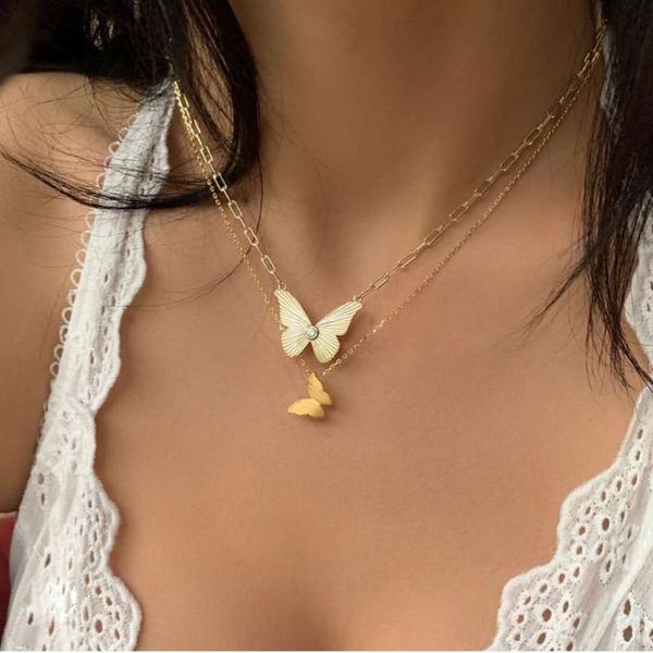 2020 summer style link chain gold street style chunky chain gold necklaces multilayer butterfly necklace for women, Silver
2020 summer style link chain gold street style chunky chain gold necklaces multilayer butterfly necklace for women, Silver