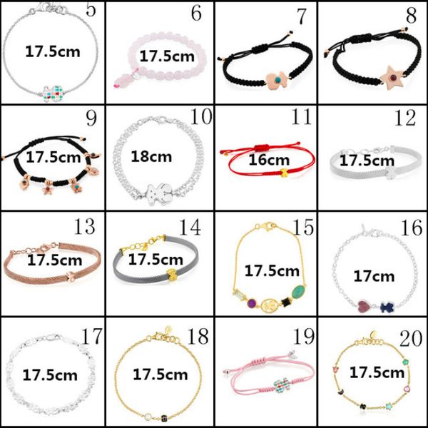 2020 100% 925 sterling silver classic cute bear bracelet fashion female ornament factory wholesale, Black
2020 100% 925 sterling silver classic cute bear bracelet fashion female ornament factory wholesale, Black