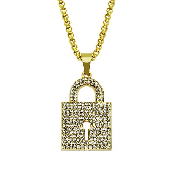 pendant necklaces hip hop rhinestones paved bling iced out lock pendants necklace for men rapper jewelry drop, Silver
pendant necklaces hip hop rhinestones paved bling iced out lock pendants necklace for men rapper jewelry drop, Silver