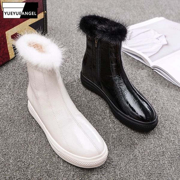 winter ladies patent leather fleece lining snow boots women fur round toe flats ankle boots warm casual shoes streetwear, Black
winter ladies patent leather fleece lining snow boots women fur round toe flats ankle boots warm casual shoes streetwear, Black