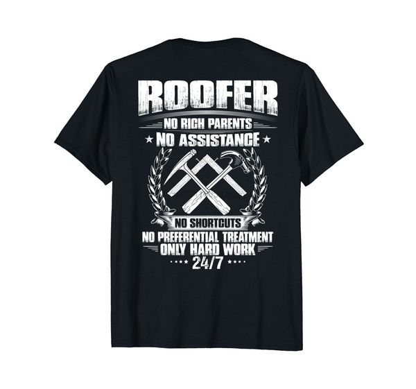 roofer funny t-shirt hard work thatcher tiler slater humor