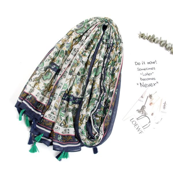 ethnic style cotton and linen scarf women sunscreen silk scarves winter new print tassel shawl summer fashion colour beach towel, Blue;gray
ethnic style cotton and linen scarf women sunscreen silk scarves winter new print tassel shawl summer fashion colour beach towel, Blue;gray
