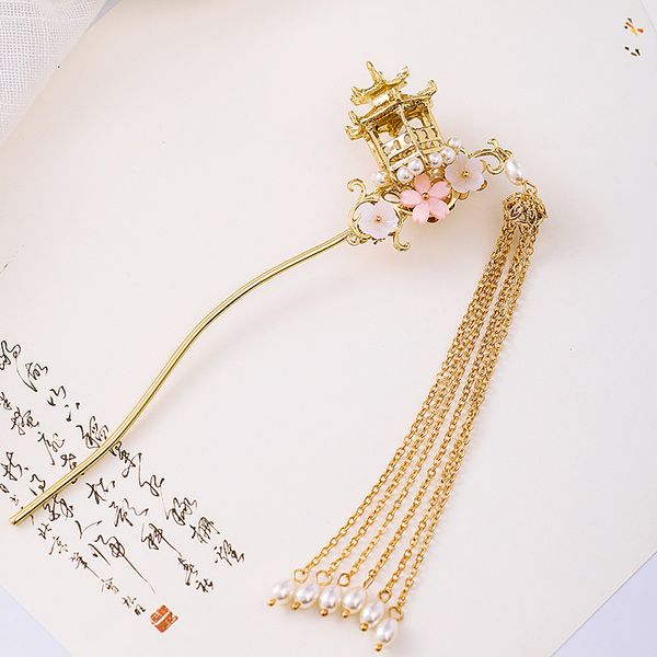 forseven new delicate long tassel flower pearls headpieces chinese hairpins hair fork sticks for women girls hanfu dress, Golden;silver
forseven new delicate long tassel flower pearls headpieces chinese hairpins hair fork sticks for women girls hanfu dress, Golden;silver