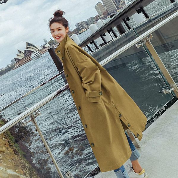 2020 fashion spring autumn long trench women khaki red long windbreak single breasted streetwear loose trench coat plus size, Tan;black
2020 fashion spring autumn long trench women khaki red long windbreak single breasted streetwear loose trench coat plus size, Tan;black