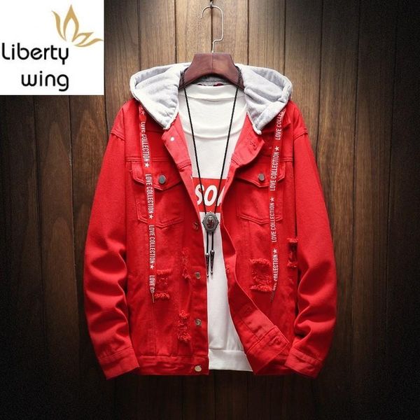 spring hip hop loose fit ripped hole denim coat men high street single breasted hooded jacket m-3xl 2020 pink cowboy outerwear, Black;brown
spring hip hop loose fit ripped hole denim coat men high street single breasted hooded jacket m-3xl 2020 pink cowboy outerwear, Black;brown