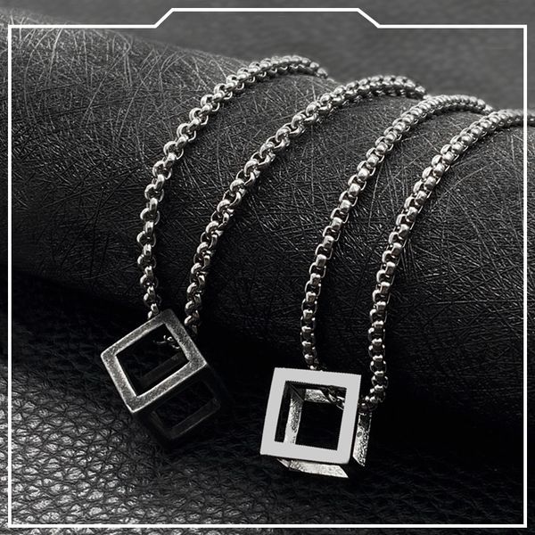 pendant necklaces geometric necklace mens stainless steel fashion chain jewelry gifts for male accessories, Silver
pendant necklaces geometric necklace mens stainless steel fashion chain jewelry gifts for male accessories, Silver