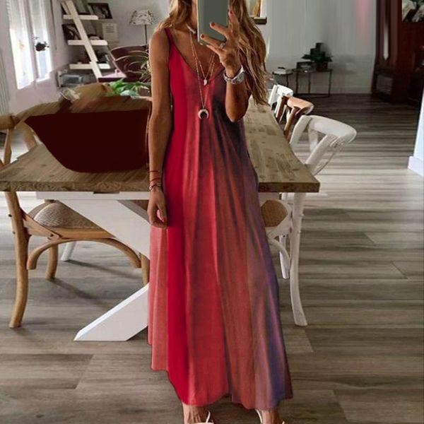 summer sundress ladies holiday long sling v-neck dress strappy sundress women, Black;gray
summer sundress ladies holiday long sling v-neck dress strappy sundress women, Black;gray