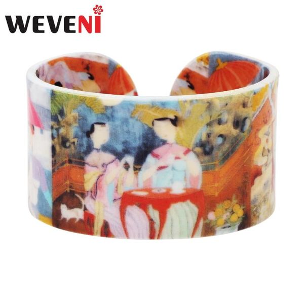 weveni plastic chinese qing dynasty portrayal vintage bangles bracelets fashion ethnic craft jewelry for women girls ladies gift, Black
weveni plastic chinese qing dynasty portrayal vintage bangles bracelets fashion ethnic craft jewelry for women girls ladies gift, Black