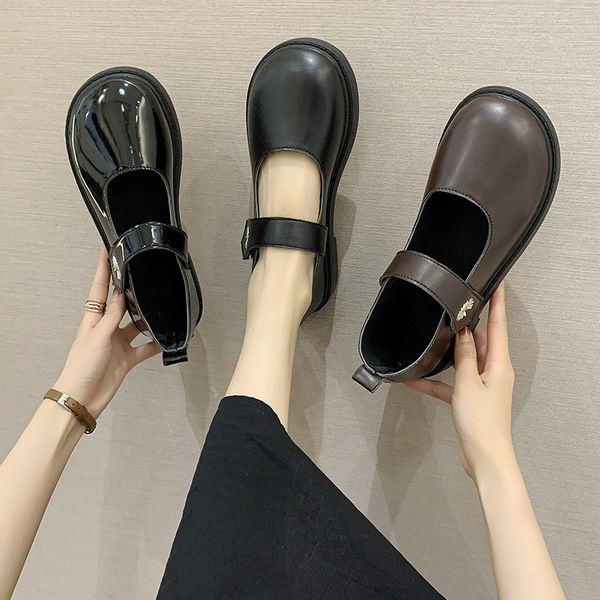 hkxn retro college style leather shoes women 2020 new small daisies japanese thick bottom patent leather student shoes t, Black
hkxn retro college style leather shoes women 2020 new small daisies japanese thick bottom patent leather student shoes t, Black