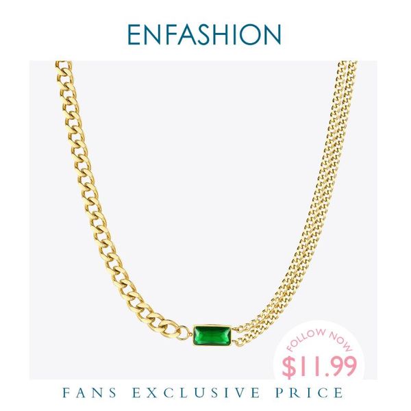 pendant necklaces enfashion green stone link chain choker necklace women gold color stainless steel glass fashion jewelry p3116, Silver
pendant necklaces enfashion green stone link chain choker necklace women gold color stainless steel glass fashion jewelry p3116, Silver