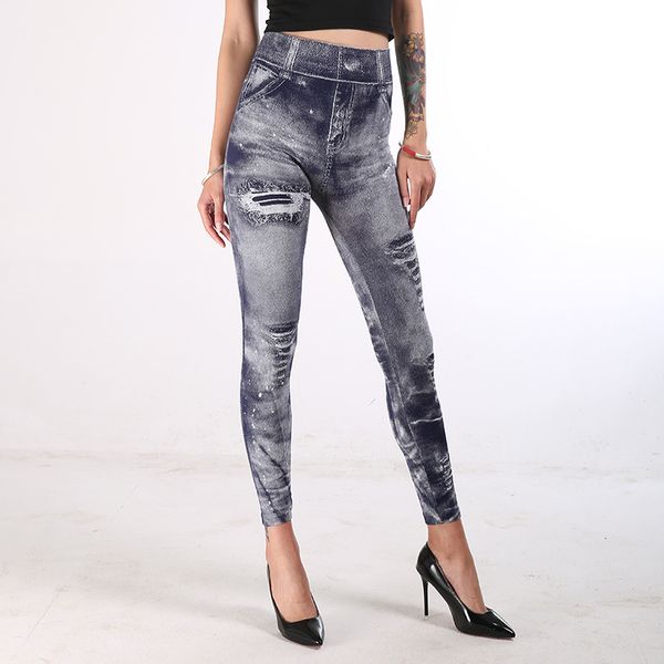 initialdream 2019 imitation cowboy printed women high waist slim elastic pencil pants plus size 3xl jeans leggings, Black
initialdream 2019 imitation cowboy printed women high waist slim elastic pencil pants plus size 3xl jeans leggings, Black