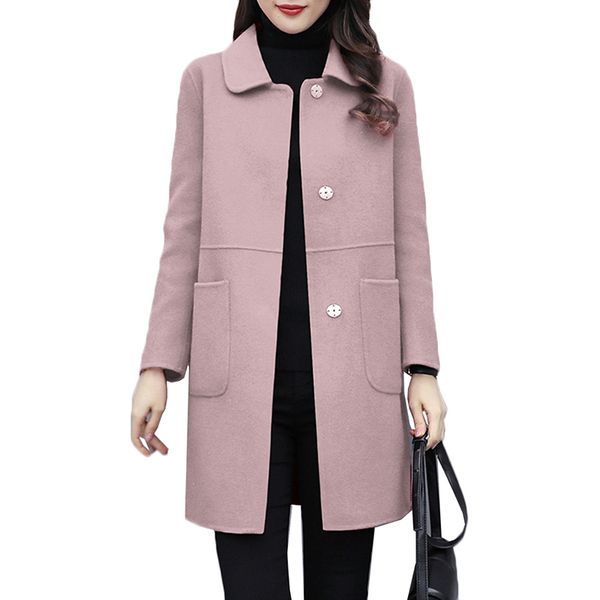 women's wool & blends 2021 women outerwear autumn winter clothing fashion woolen slim female elegant coat large size casual 256, Black
women's wool & blends 2021 women outerwear autumn winter clothing fashion woolen slim female elegant coat large size casual 256, Black