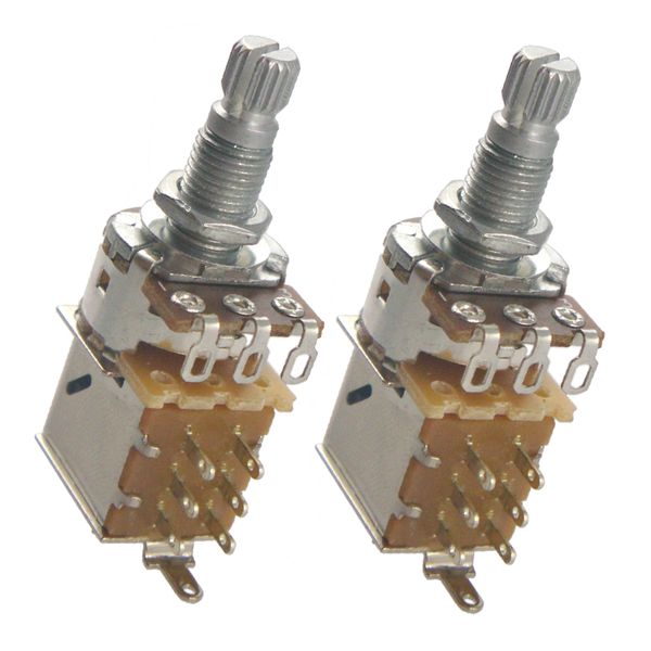 2 pack 18mm shaft push pull control pots potentiometer for electric guitar bass parts
2 pack 18mm shaft push pull control pots potentiometer for electric guitar bass parts