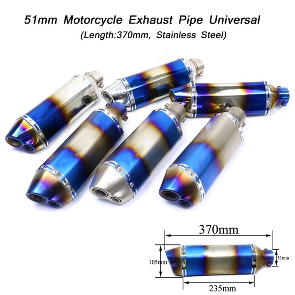 motorcycle exhaust system 51mm half blue vent pipe for muffle with db killer set universal baffler 370mm length
motorcycle exhaust system 51mm half blue vent pipe for muffle with db killer set universal baffler 370mm length