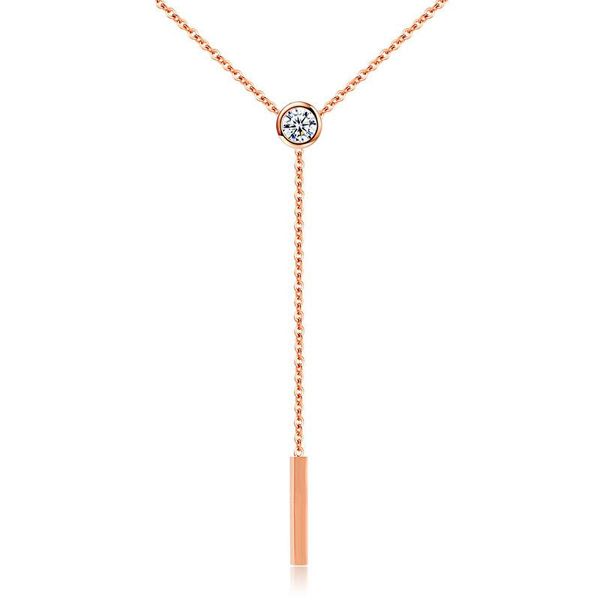 chains 316l stainless steel necklace rose gold single zircon tassel pendant titanium, Silver
chains 316l stainless steel necklace rose gold single zircon tassel pendant titanium, Silver