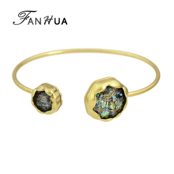 new fashion gold-color open cuff bangles white green colorful stone boho bracelets for women, Black
new fashion gold-color open cuff bangles white green colorful stone boho bracelets for women, Black