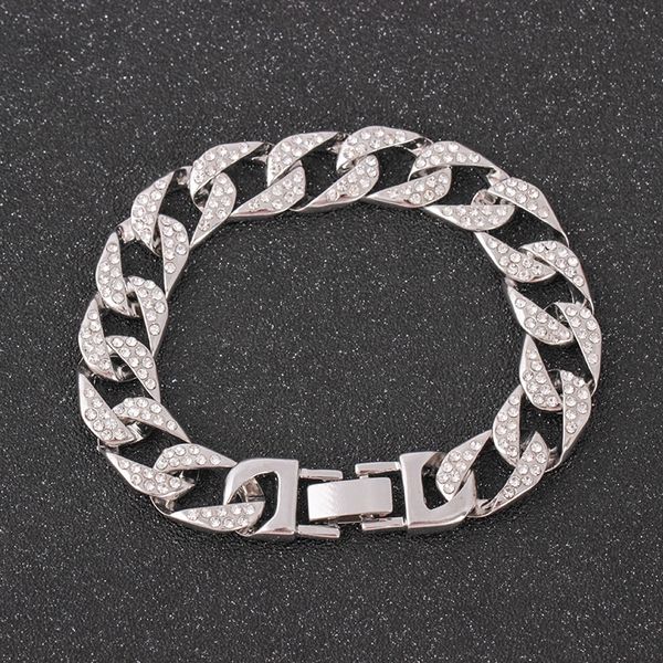 charm bracelets 8" length micro pave cubic zircon bracelet all iced out cuban chain hip hop tennis for male female, Golden;silver
charm bracelets 8" length micro pave cubic zircon bracelet all iced out cuban chain hip hop tennis for male female, Golden;silver