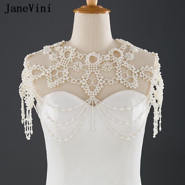 janevini new elegant imitation pearl wedding shoulder chain necklaces handmade fashion bridal necklaces formal party accessories, Silver
janevini new elegant imitation pearl wedding shoulder chain necklaces handmade fashion bridal necklaces formal party accessories, Silver